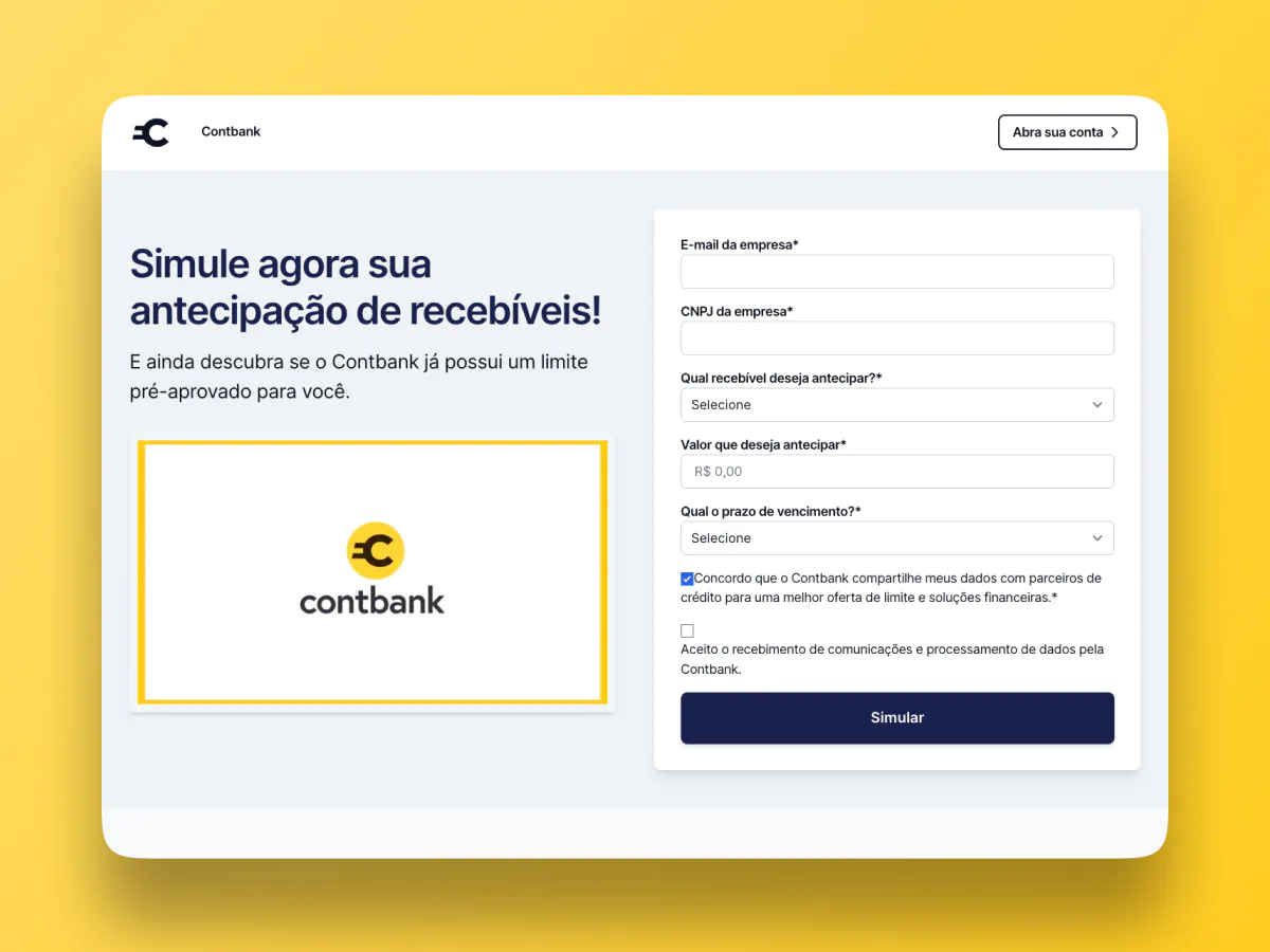 Contbank - Landing Page