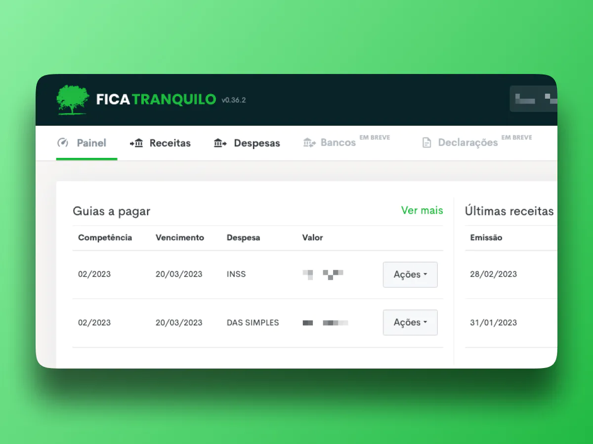 Fica Tranquilo Contabilidade Online - Plataforma